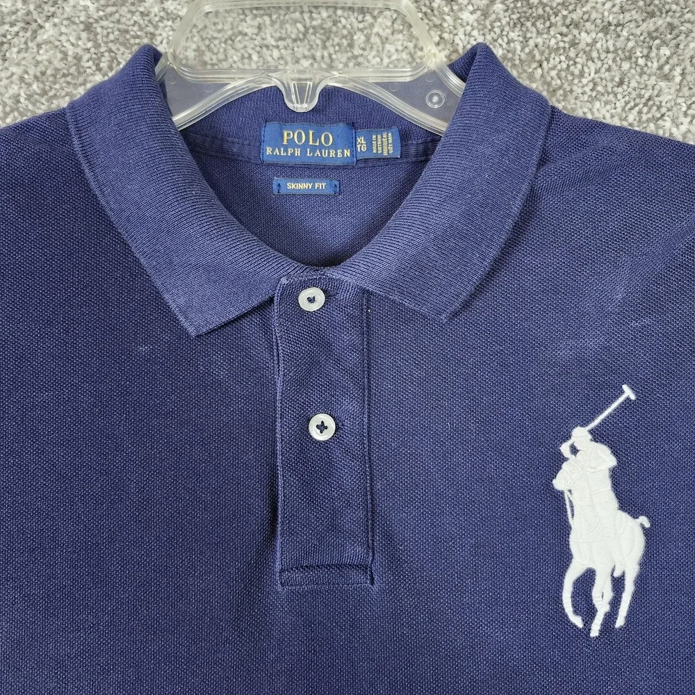 Polo Ralph Lauren Polo Shirt Mens XL Skinny Fit Big Pony Classic Rugby Extra Lar